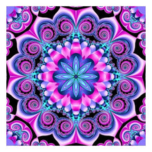 Lade das Bild in den Galerie-Viewer, Geometrische Blume - voller runder Diamant - 30x30cm
