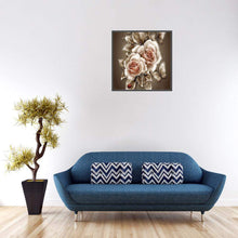 Lade das Bild in den Galerie-Viewer, Retro Blumen - voller runder Diamant - 35x35cm
