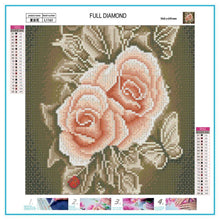Lade das Bild in den Galerie-Viewer, Retro Blumen - voller runder Diamant - 35x35cm
