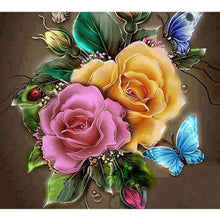 Lade das Bild in den Galerie-Viewer, Charmante Blumen - volle Diamant-Malerei - 30x30cm
