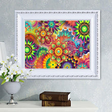 Lade das Bild in den Galerie-Viewer, Bunte Blumen - volle Diamant-Malerei - 40x30cm
