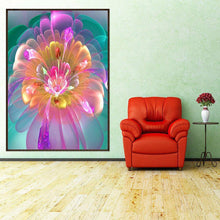 Lade das Bild in den Galerie-Viewer, Fluoreszierende Blume Stich - voller runder Diamant - 30x40cm
