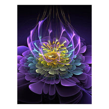 Lade das Bild in den Galerie-Viewer, Fluoreszierende Blume Stich - voller runder Diamant - 30x40cm
