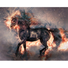 Lade das Bild in den Galerie-Viewer, Pferd - voller runder Diamant - 40x30cm
