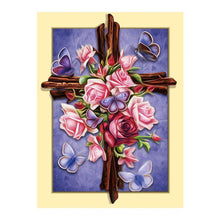 Lade das Bild in den Galerie-Viewer, Rose - voller runder Diamant - 35x45cm
