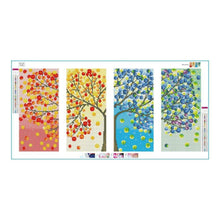 Lade das Bild in den Galerie-Viewer, Bunte Baum 4 - Bilder - voller runder Diamant - 80x40cm
