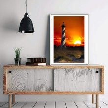 Lade das Bild in den Galerie-Viewer, Lichtturm - voller runder Diamant - 25x35cm
