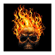 Lade das Bild in den Galerie-Viewer, Flaming Schädel - volle Diamant-Malerei - 30x30cm
