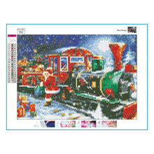Lade das Bild in den Galerie-Viewer, Weihnachtszug - voller runder Diamant - 40x30cm
