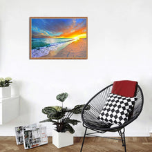 Lade das Bild in den Galerie-Viewer, Strand in untergehender Sonne - volle Diamant-Malerei - 30x40cm
