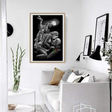 Lade das Bild in den Galerie-Viewer, Schönheit Schädel - voller runder Diamant - 40x30cm
