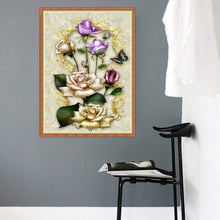Lade das Bild in den Galerie-Viewer, Blumen - voller runder Diamant - 40x30cm
