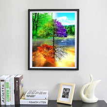 Lade das Bild in den Galerie-Viewer, Vier Jahreszeiten Baum - voller runder Diamant - 30x40cm

