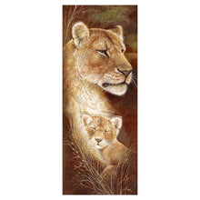 Lade das Bild in den Galerie-Viewer, Löwe - voller runder Diamant - 25 * 55cm
