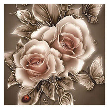 Lade das Bild in den Galerie-Viewer, Blume - voller runder Diamant - 25x25cm
