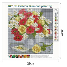 Lade das Bild in den Galerie-Viewer, Blume - voller runder Diamant - 25x25cm
