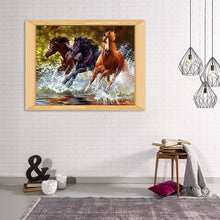 Lade das Bild in den Galerie-Viewer, Pferd - voller runder Diamant - 30x25cm
