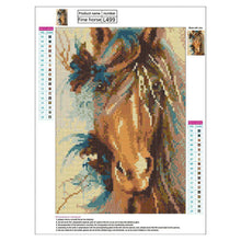 Lade das Bild in den Galerie-Viewer, Pferdekopf - voller runder Diamant - 40x30cm
