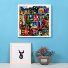 Lade das Bild in den Galerie-Viewer, Fantasy Bücher - voller runder Diamant - 30x30cm
