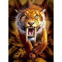 Lade das Bild in den Galerie-Viewer, Heftiger Tiger - volle Diamant-Malerei - 30x40cm
