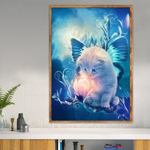 Lade das Bild in den Galerie-Viewer, Süße Katze - volle Diamant-Malerei - 40x30cm

