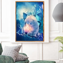 Lade das Bild in den Galerie-Viewer, Süße Katze - volle Diamant-Malerei - 40x30cm
