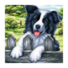 Lade das Bild in den Galerie-Viewer, Hund - voller runder Diamant - 25x25cm
