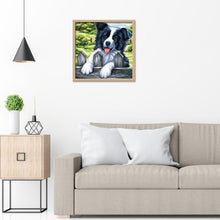 Lade das Bild in den Galerie-Viewer, Hund - voller runder Diamant - 25x25cm
