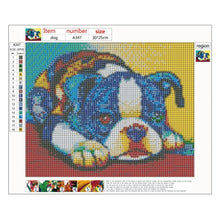 Lade das Bild in den Galerie-Viewer, Hund - voller runder Diamant - 30x25cm

