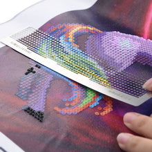 Lade das Bild in den Galerie-Viewer, 400 Löcher Edelstahl Diamant Malerei Paste Aufkleber Punkt Strass Punkt Lineal
