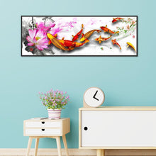 Lade das Bild in den Galerie-Viewer, Glückliche Karpfen Fisch - volle Runde Diamant-Malerei - 80x30cm

