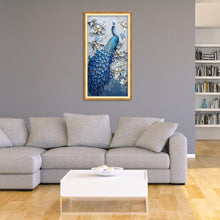 Lade das Bild in den Galerie-Viewer, Pfau - voller runder Diamant - 50x95cm

