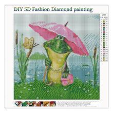 Lade das Bild in den Galerie-Viewer, Frosch - voller runder Diamant - 30x30cm
