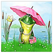 Lade das Bild in den Galerie-Viewer, Frosch - voller runder Diamant - 30x30cm
