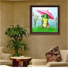 Lade das Bild in den Galerie-Viewer, Frosch - voller runder Diamant - 30x30cm
