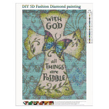 Lade das Bild in den Galerie-Viewer, Schmetterling - voller runder Diamant - 30x40cm
