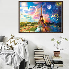 Lade das Bild in den Galerie-Viewer, Eiffelturm - voller runder Diamant - 40x30cm

