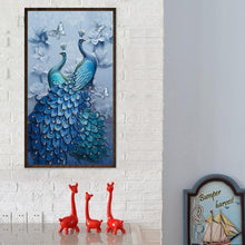 Lade das Bild in den Galerie-Viewer, Pfau - voller quadratischer Diamant - 30x40cm
