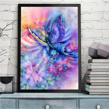 Lade das Bild in den Galerie-Viewer, Schmetterling - voller runder Diamant - 40x30cm
