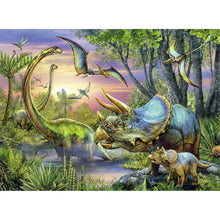 Lade das Bild in den Galerie-Viewer, Dinosaurier - voller quadratischer Diamant - 30x40cm
