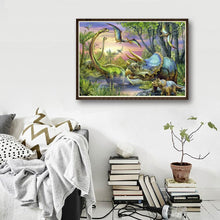 Lade das Bild in den Galerie-Viewer, Dinosaurier - voller quadratischer Diamant - 30x40cm
