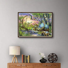 Lade das Bild in den Galerie-Viewer, Dinosaurier - voller quadratischer Diamant - 30x40cm
