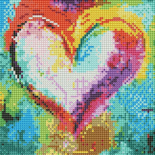 Lade das Bild in den Galerie-Viewer, Herz - voller runder Diamant - 30x30cm
