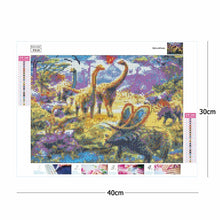 Lade das Bild in den Galerie-Viewer, Dinosaurier - voller quadratischer Diamant - 40x30cm
