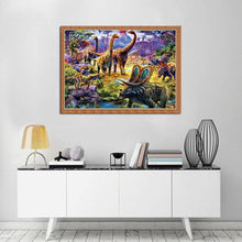 Lade das Bild in den Galerie-Viewer, Dinosaurier - voller quadratischer Diamant - 40x30cm

