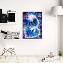 Lade das Bild in den Galerie-Viewer, Delphin - voller runder Diamant - 30x40cm
