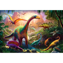 Lade das Bild in den Galerie-Viewer, Dinosaurier - voller runder Diamant - 40x30cm
