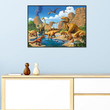 Lade das Bild in den Galerie-Viewer, Dinosaurier Himmel - voller runder Diamant - 40x30cm
