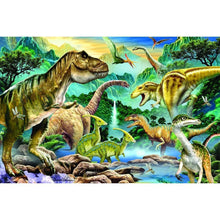 Lade das Bild in den Galerie-Viewer, Dinosaurier Fluss - voller runder Diamant - 40x30cm
