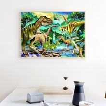 Lade das Bild in den Galerie-Viewer, Dinosaurier Fluss - voller runder Diamant - 40x30cm
